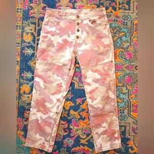 Sundance Pink Camouflage Button Fly Pant